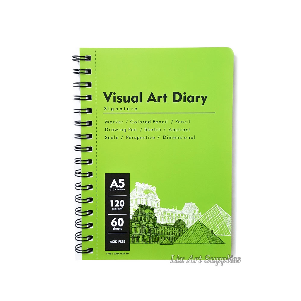 

V-Tec Visual Art Diary Spiral Sketchbook A5 - 60 lembar / 120 gsm