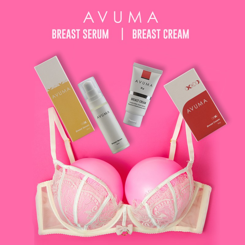 Paket Maksimal 3 Paket Avuma Breast Serum & Cream (untuk 3 bulan pemakaian)