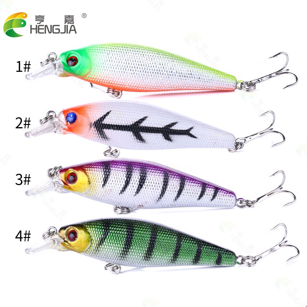 Hengjia 4pcs Umpan Pancing Tiruan Bentuk Ikan Kecil 8.5cm 10.3g