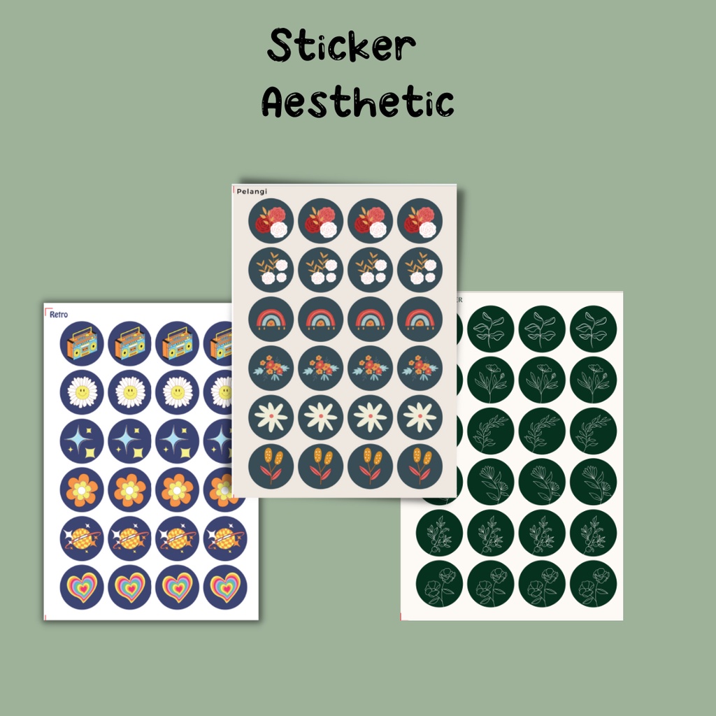 

STIKER LABEL PACK AESTHETIC