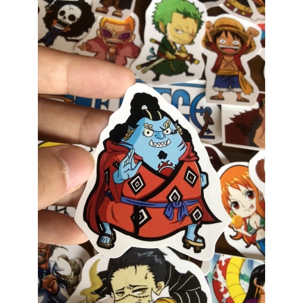 stiker sticker pack onepiece dapat semua yang di gambar - case handphone laptop koper tumbler