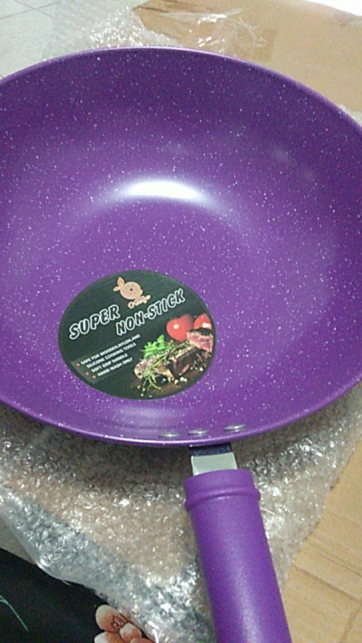 Wajan Enamel Warna Gagang Dan Kuping 34cm