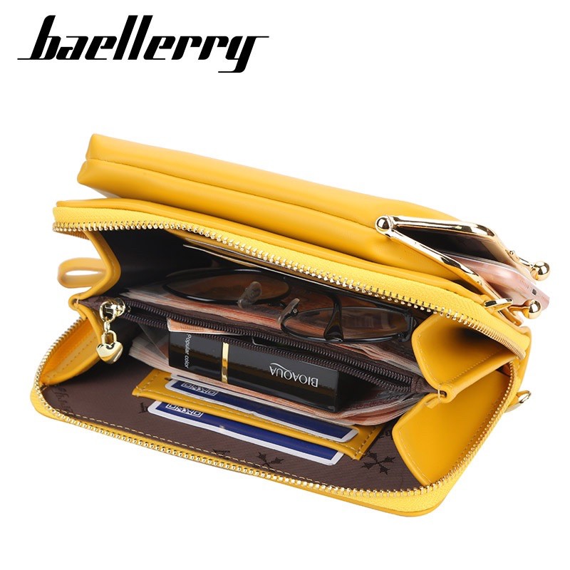 Tas Selempang Kulit Wanita Dompet Hp Cewek Multifungsi Mesenger Bag Baellerry N8101