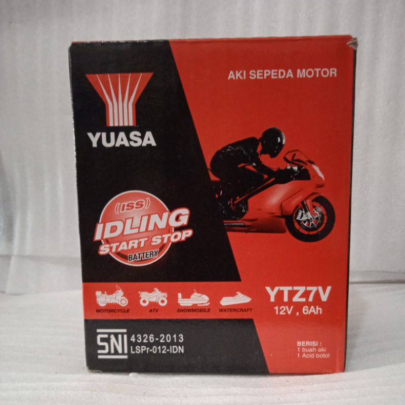 Aki Motor Yuasa YTZ7V Aki Motor NMax 12V 6Ah