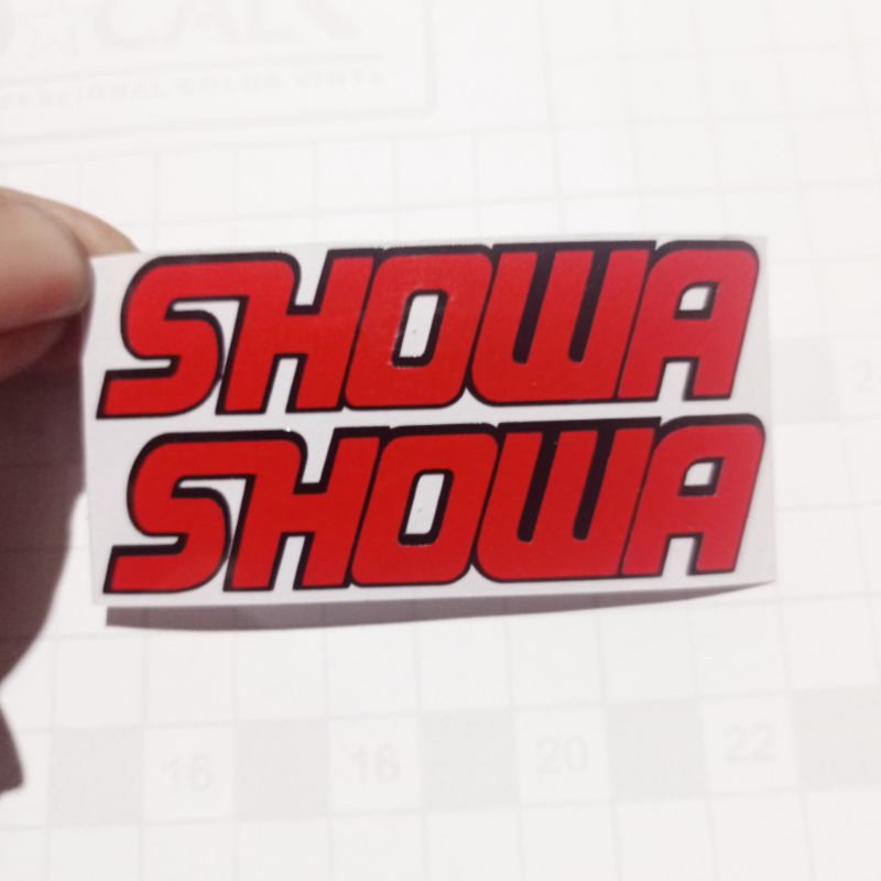 STICKER SHOCK SHOWA MERAH CUTTING