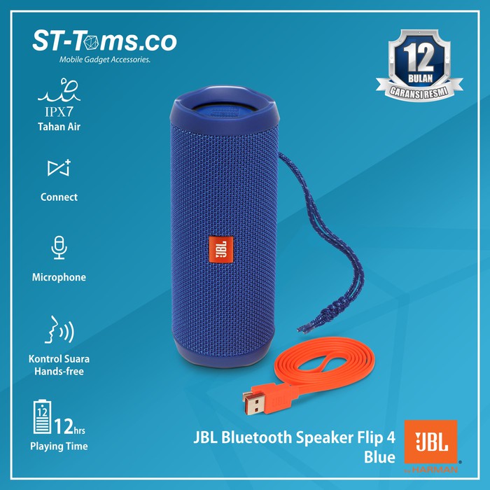 JBL Bluetooth Speaker Flip 4 - Blue