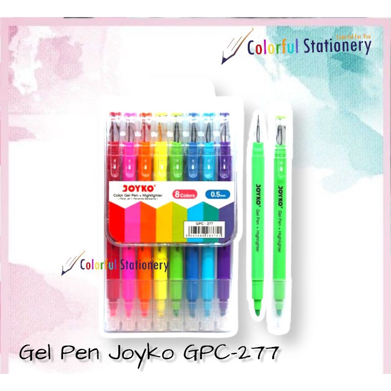 Gel Pen Color + Highlighter / Penanda Joyko GPC-277