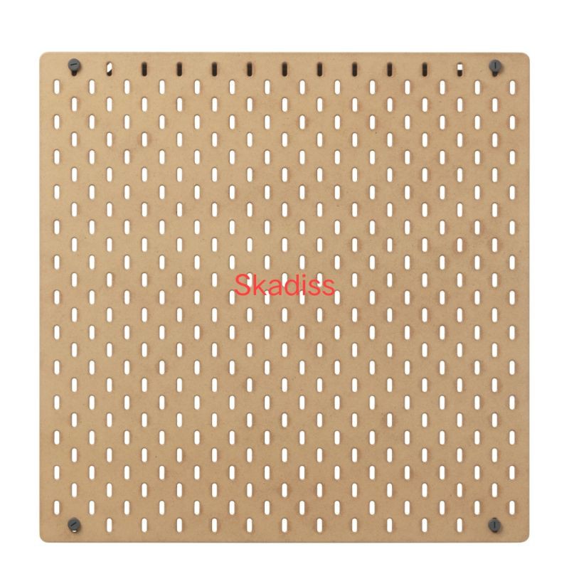 

Terbaru papan workshop pegboard warna kayu 56x56cm papan berlubang