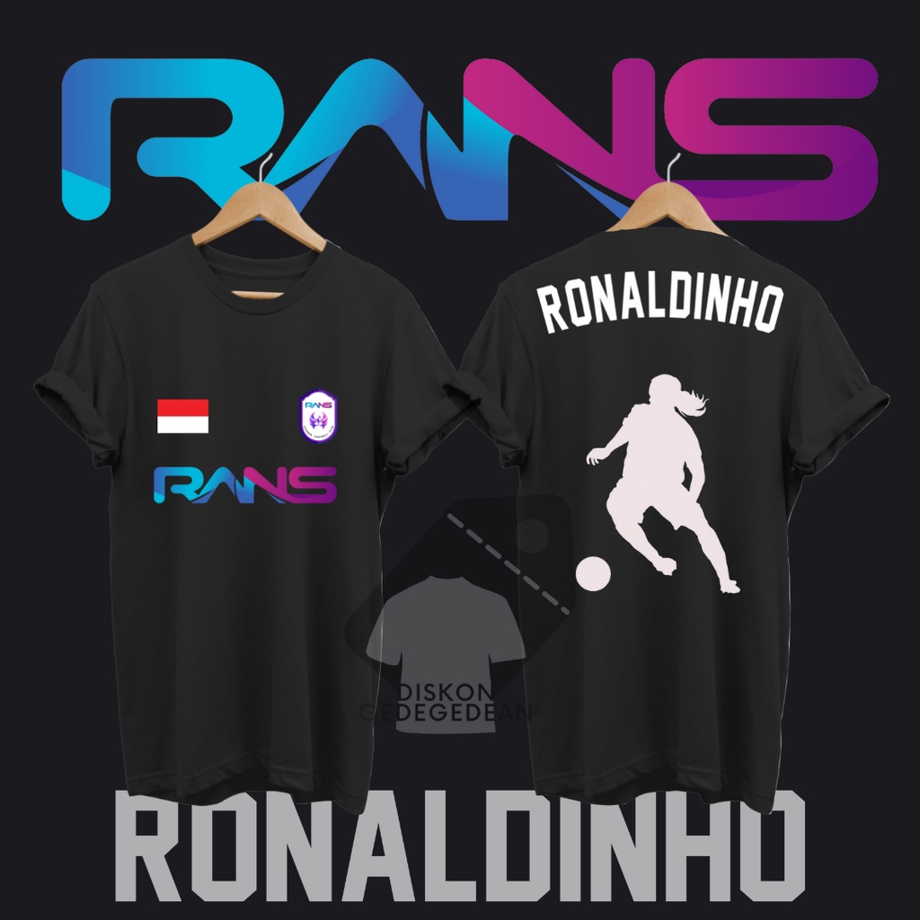Baju Kaos Rans FC Rans Entertaiment - Tshirt Rans FC Ronaldinho Logo