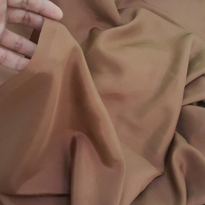 kain sutra asli 100% kain sutra polos 22m/m mulberry pure silk fabric - no 2, 1 meter