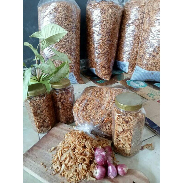 

Bawang Goreng 1KG 1000gram Asli Brambang Merah Brebes Cap Qampung Original