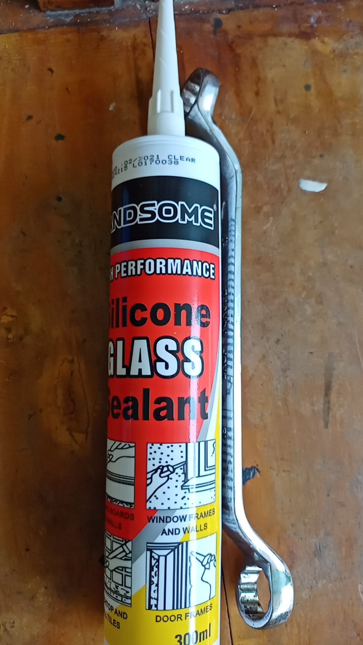 Lem Silicone Sealent Kaca Silen White, Black, Clear Model Handsome