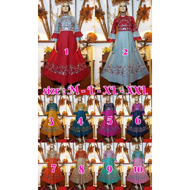 Gamis Bordir Terompet Original by Pandora