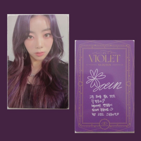 Official Photocard Go Eun Selfie Purple Kiss Into Violet Album