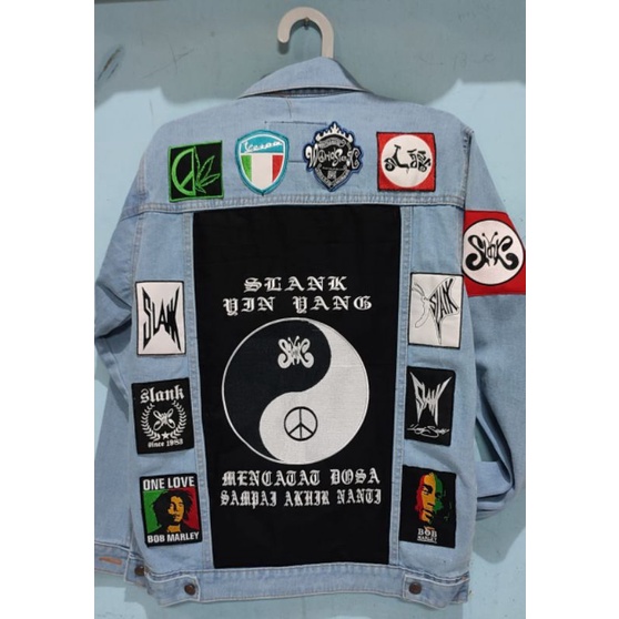 (bisa COD)  Jaket jeans slank YIN YANG