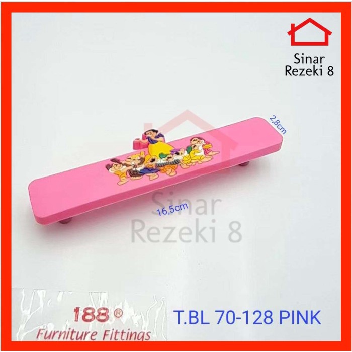 Handle Tarikan Laci Lemari Anak Pink Snow White 70 Lucu Gagang Knob