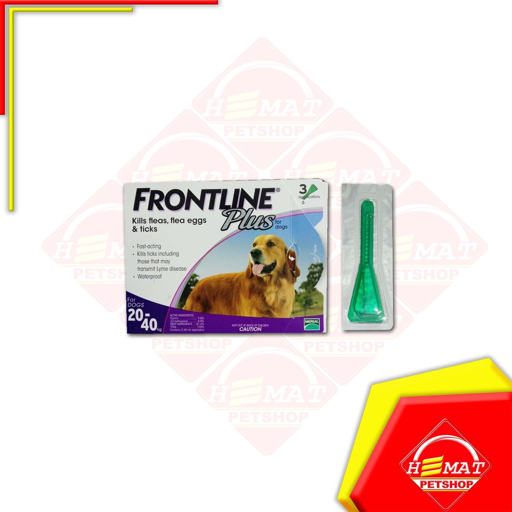 Frontline plus - Obat kutu anjing dewasa 20 - 40kg - 2.68ml 1 Pipet