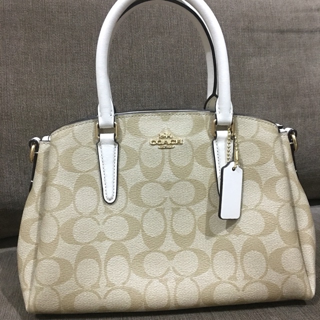 Tas Coach Mini Sage Carryall / Light Khaki / Chalk / HandBag / Tas wanita