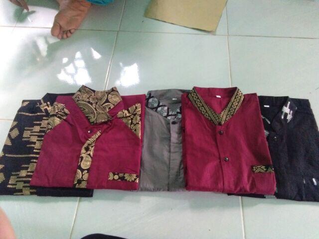 Kemeja Batik Pria Lengan Panjang Motif Ayam Kate