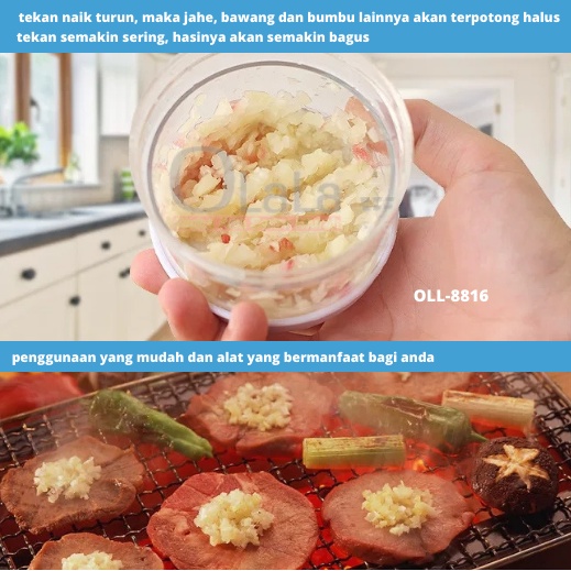 Slap Chopper Manual Penghalus Bawang Sayuran Bumbu Dapur Multifungsi OLL-8816