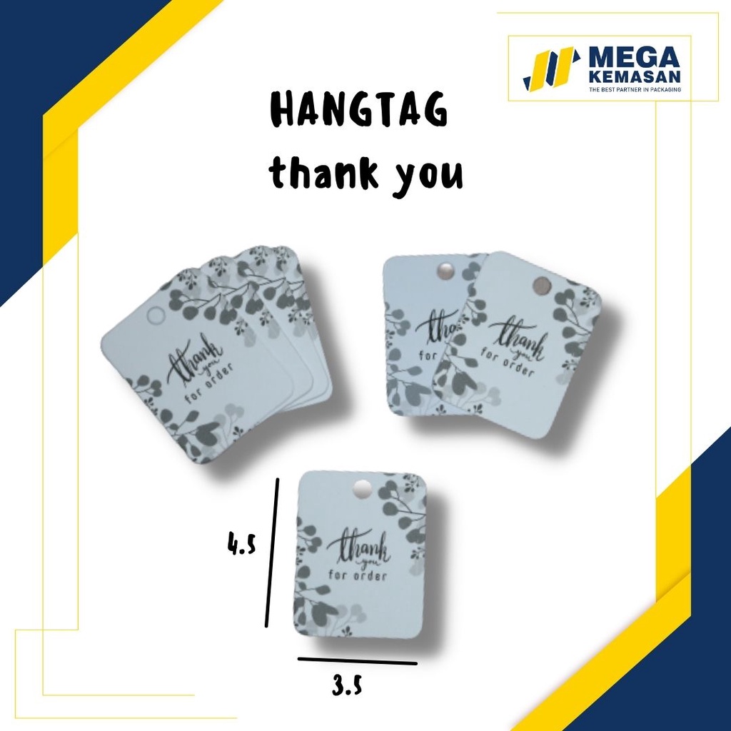 

HANG TAG MURAH ISI 100PCS / HANGTAG THANK YOU / LABEL OLSHOP