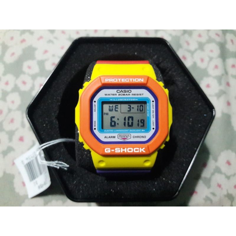 Casio G-Shock Special Colour DW-5610DN-9DR Digital Dial Multi Color Rubber Strap