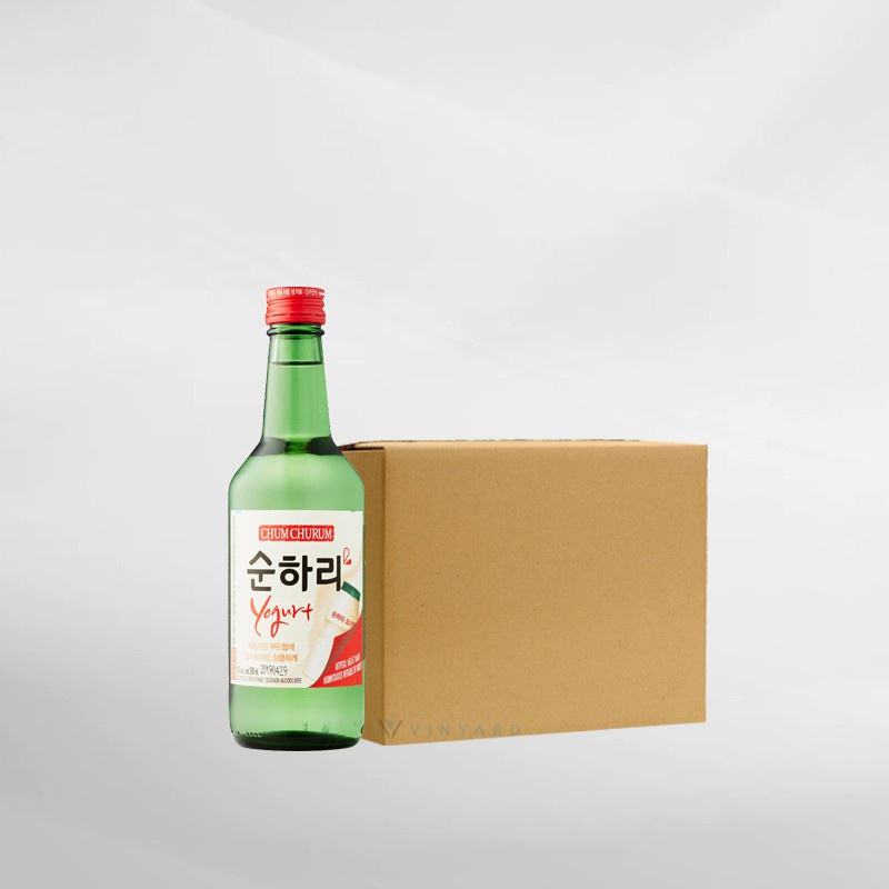 Promo 1 Ctn ( 20 Btl ) ChumChurum Soju Yogurt 360 Ml ( Original &amp; Resmi By Vinyard )