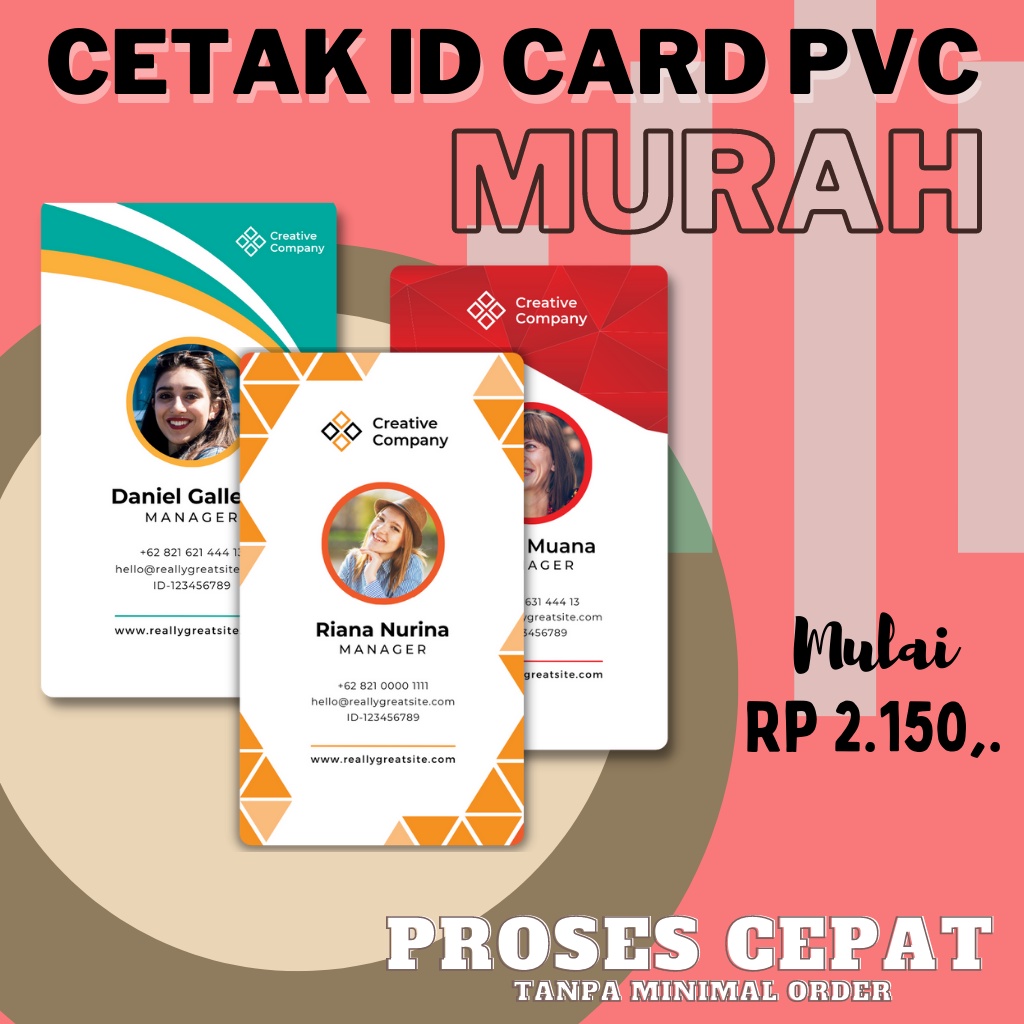 CETAK ID CARD, KARTU MEMBER/PANITIA/PELAJAR DLL