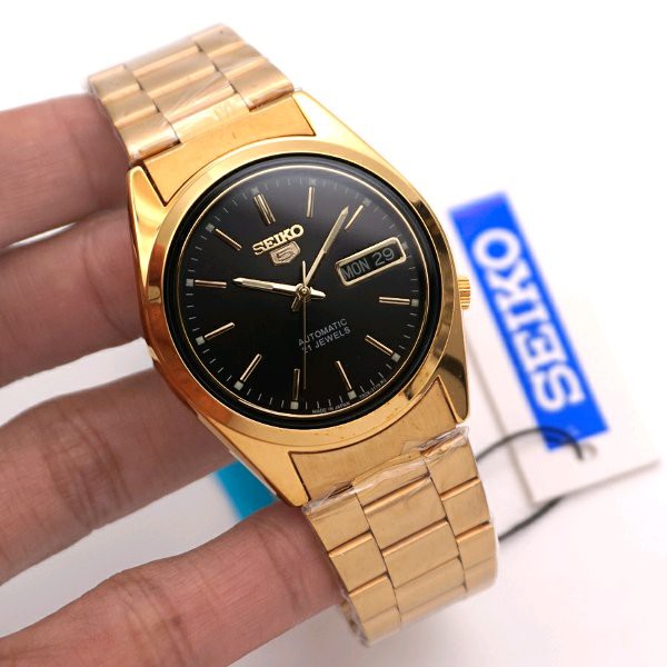 Jam Automatic Seiko Series 5 S196050 Gold Chain by hargajam harga jam