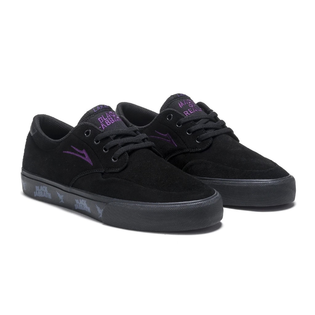 LAKAI X BLACK SABBATH RILEY 3 SMU BLACK SUEDE