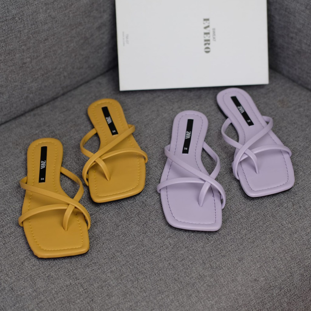 [7.7 Boombastis Sale⚡] - SANDAL WANITA ZS358 FLAT STRAPPY SANDALS PREMIUM IMPORT