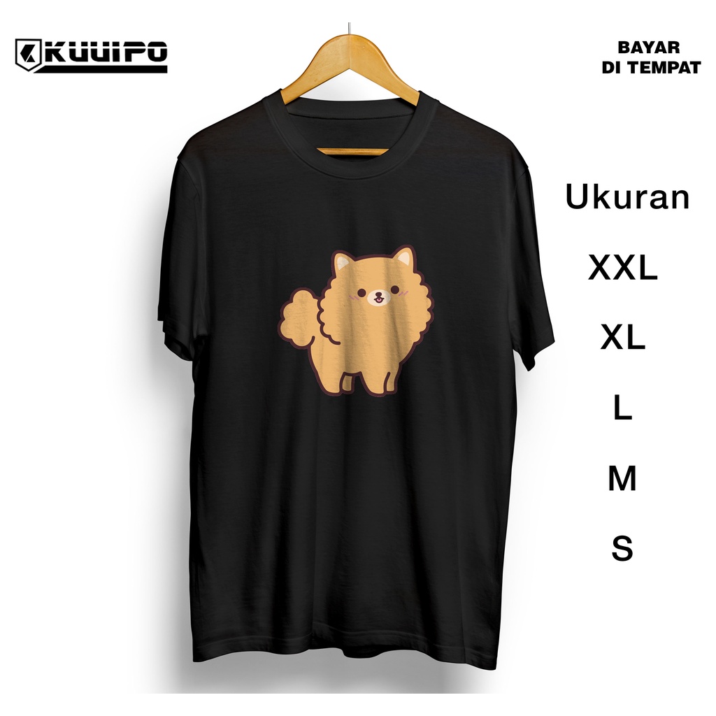 Baju kaos Distro cute dog anjing lucu pomeranian FTD