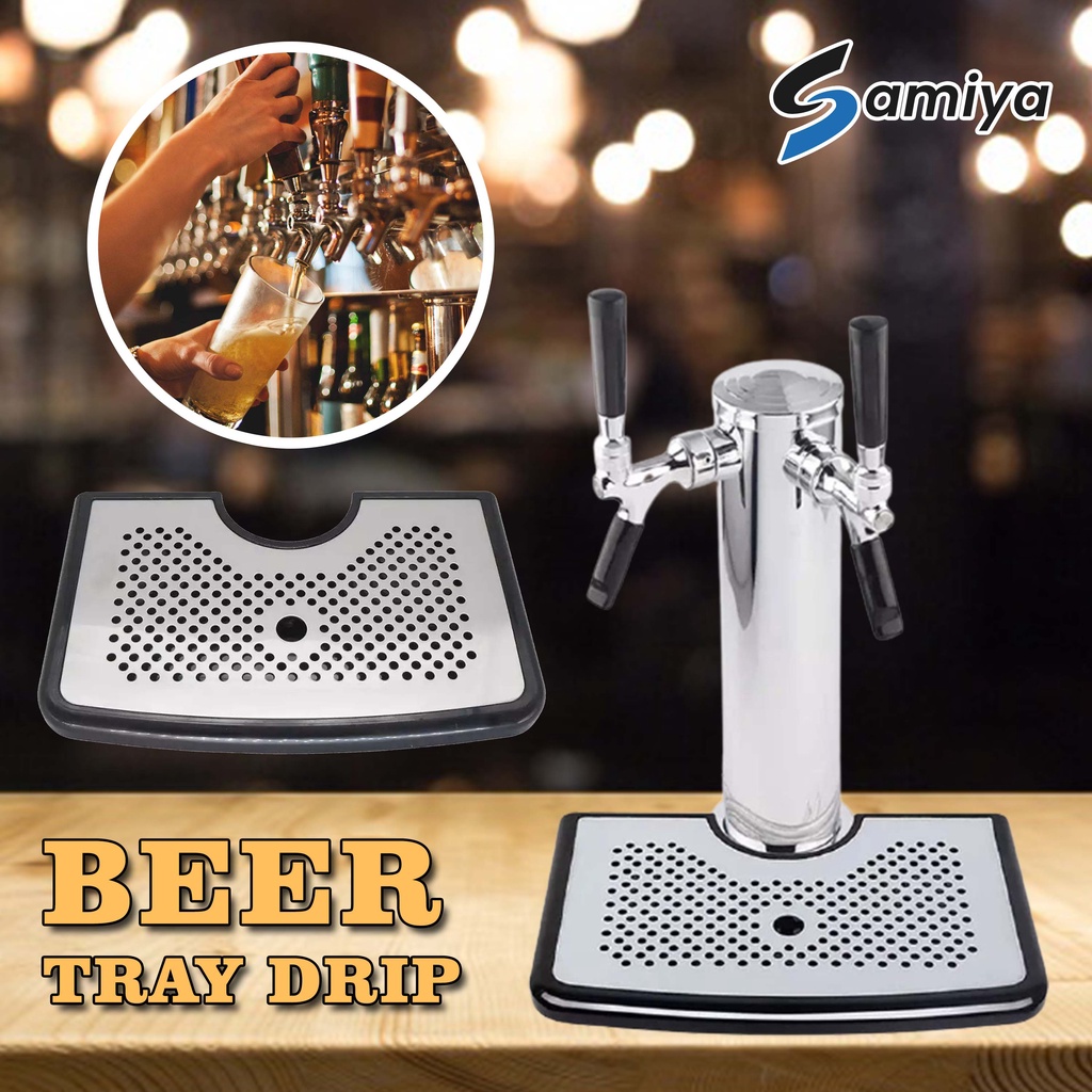 beer drip tray stainless steel / tempat alas tatakan beer tower nitro coffee cold brew drip / barware kitchen tools resto cafe bar