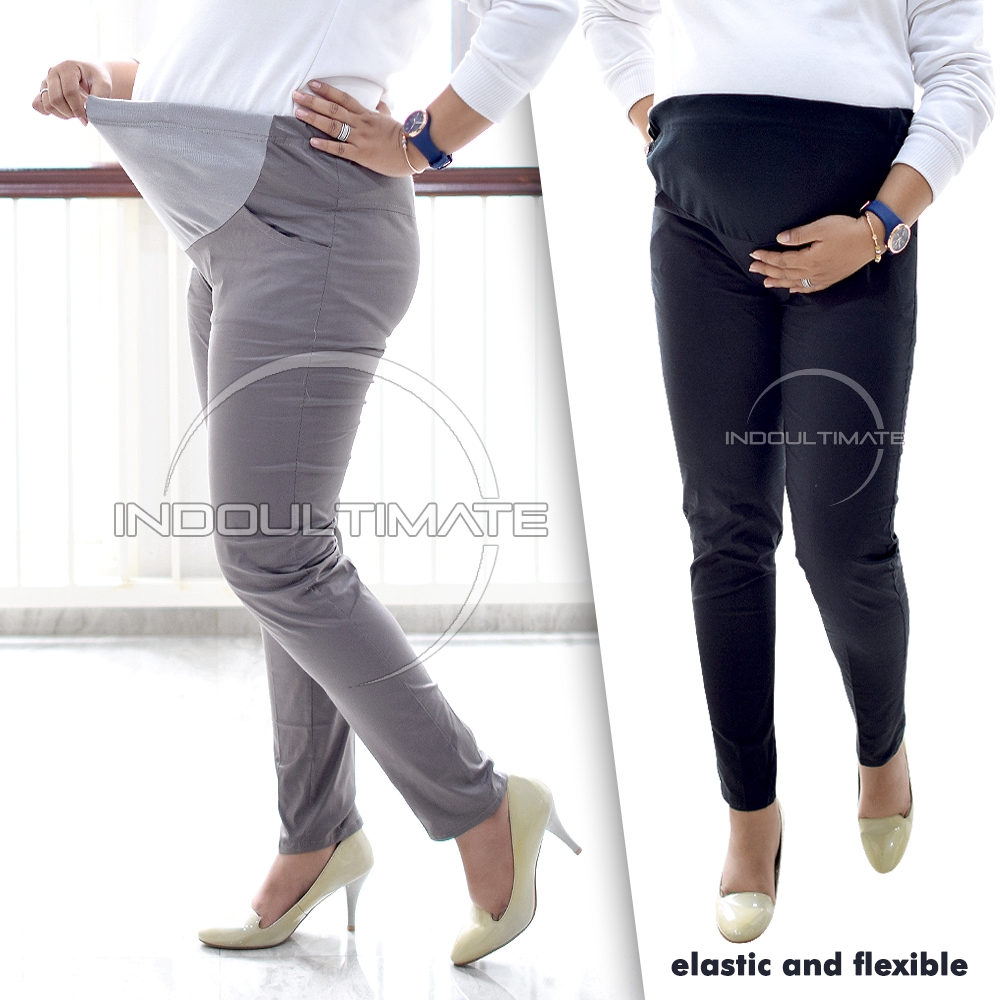 Celana Hamil Kerja Panjang Kain Katun Kantor Ibu Hamil BY CH-01 / leging baju pakaian ibu hamil