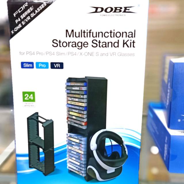 DOBE MULTIFUNCTIONAL STORAGE STAND KIT for PS4 SLIM/PS4 PRO/PS4 FAT/X-ONE S