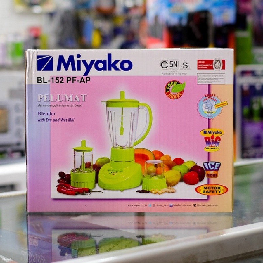 Blender Miyako BL152PF AP 3in1 Plastik Anti Pecah BL 152 PF Dry Mill