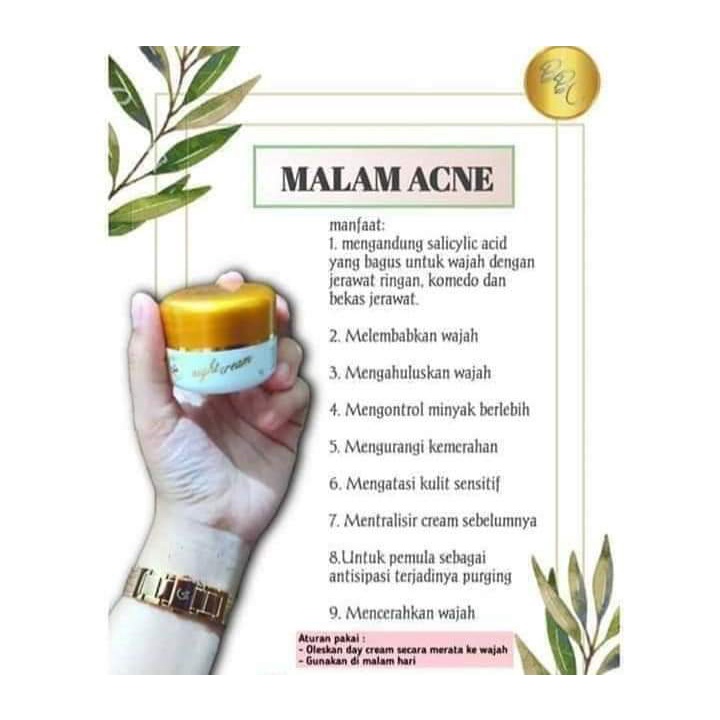 BBC, NIGHT CREAM ACNE BBC, KRIM MALAM ACNE BBC, BEB WHITE C, ECER, SKINCARE, BPOM, ORIGINAL 100%, CO