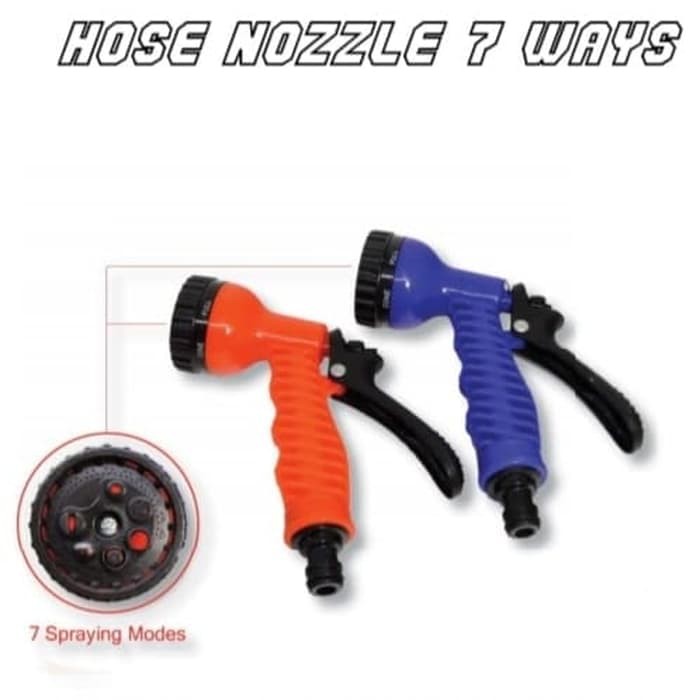 Semprotan Air Hoze Nozzle 7 Posisi Semprot Taman Tanaman Mobil