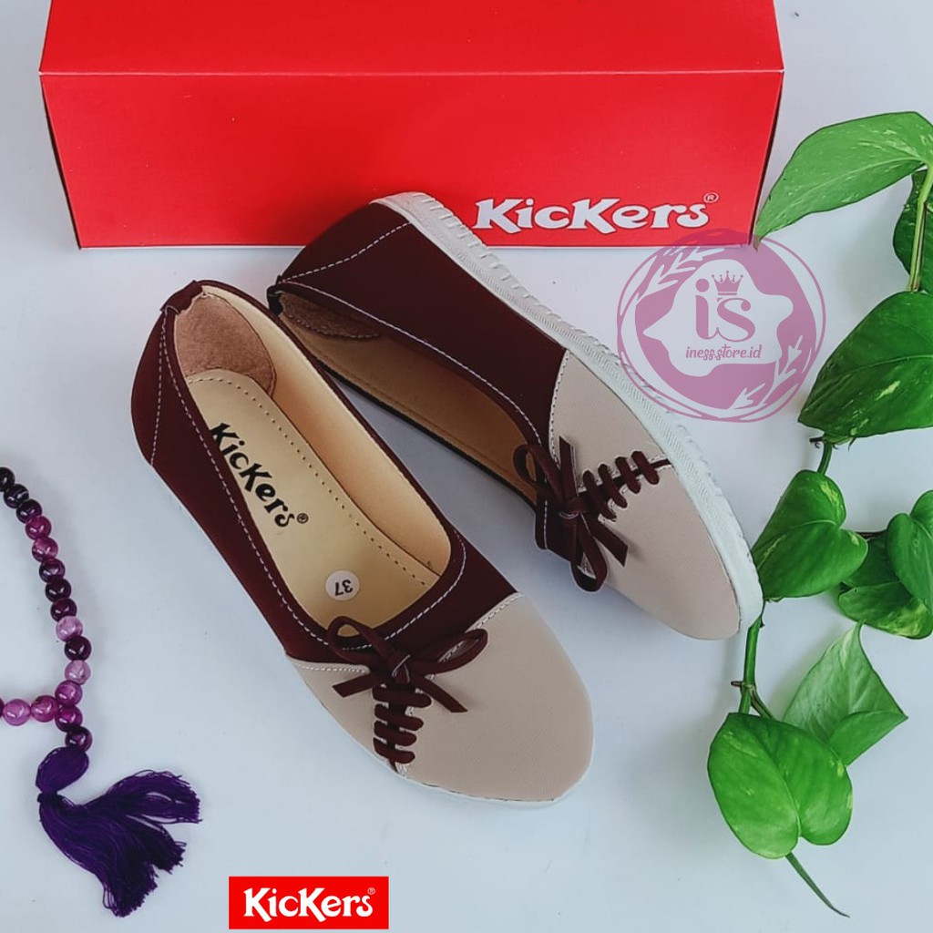 SEPATU FLAT WANITA KICKERS KODE PLS8 HARGA GROSIR