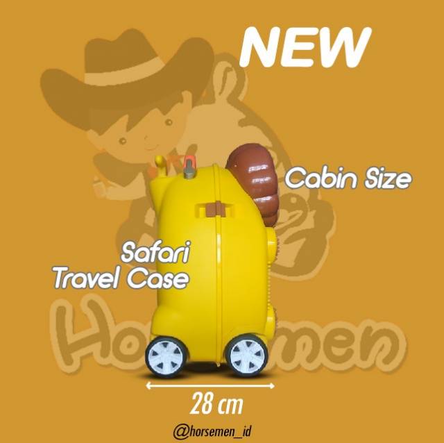 PROMO HM1003 Koper Anak Hewan Singa Remote Travel Trolly Tas Karakter Sekolah Cabin Size Horsemen