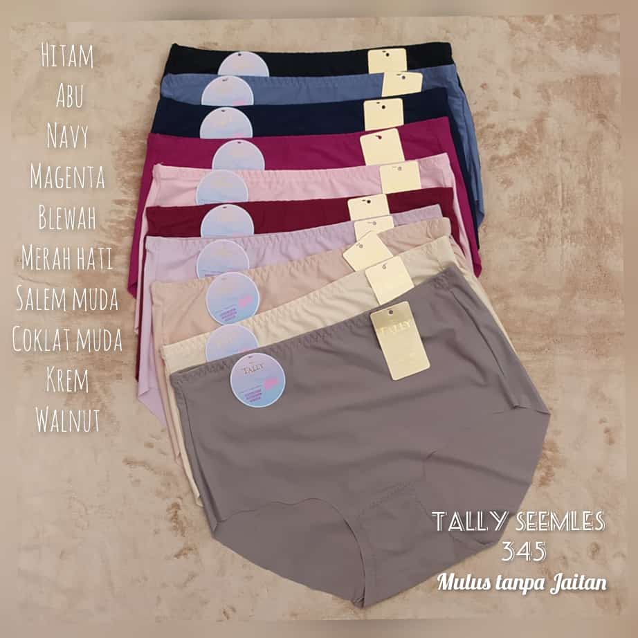CD TALLY 345  3085 SEAMLESS TANPA JAHITAN FREE SIZE MUAT JUMBO BAHAN SATIN SUPER LEMBUT ANTI NYEPLAK