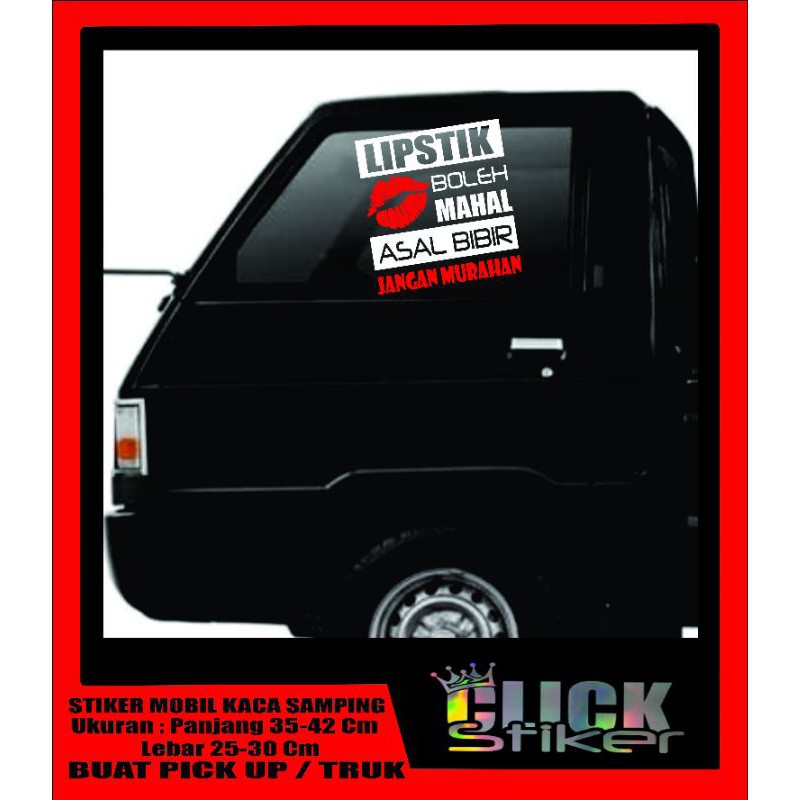 STIKER KACA MOBIL PICK UP/MOBIL TRUK MURAH KEREN