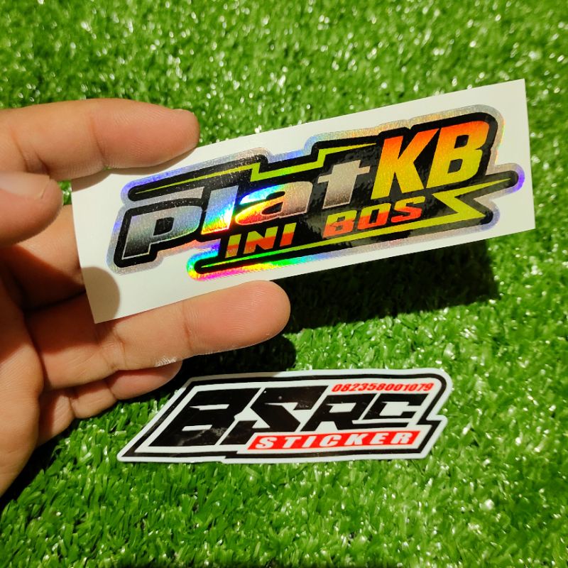

stiker plat kb ini bos / sticker hologram premium