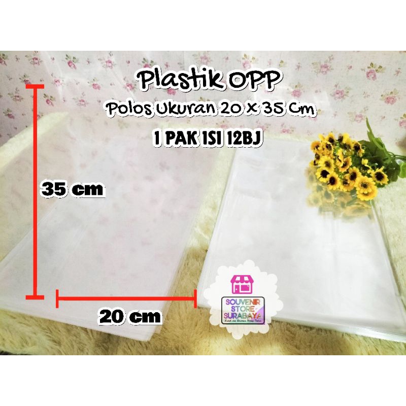 Plastik OPP polos 20 x 35 cm || Plastik Souvenir 20cm || Plastik Polos OPP