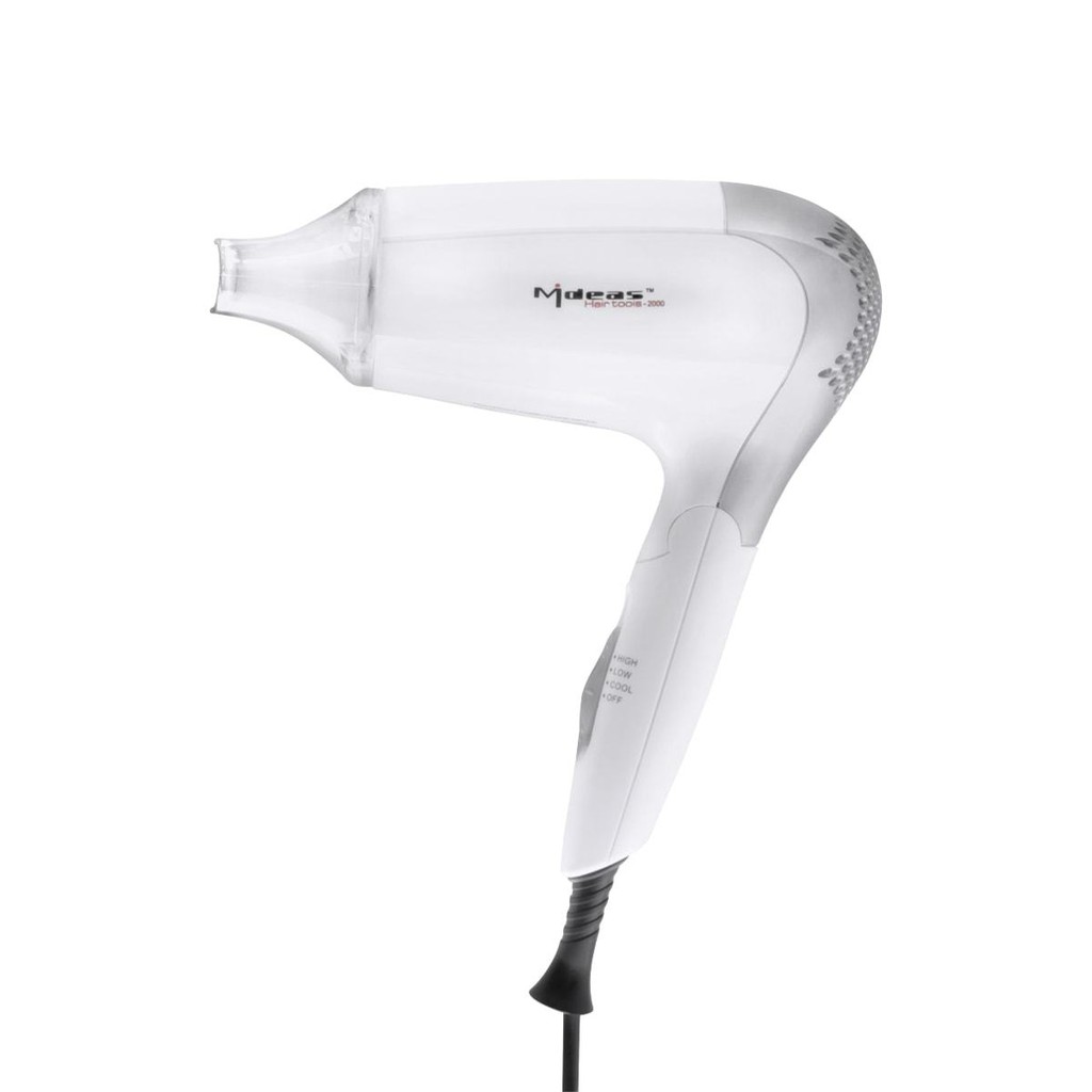 Mideas – FD2000 Folding Handle Mini Hair Dryer 600W – White