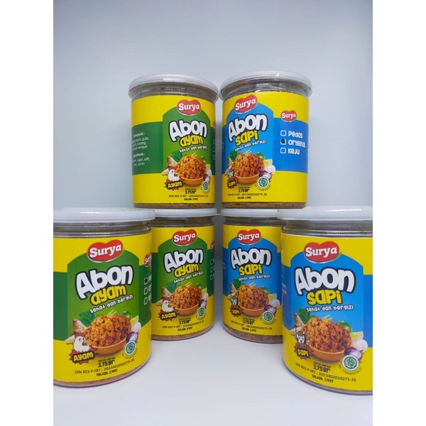 

Abon SURYA ORIGINAL/ abon sapi/ abon ayam/ abon murah/ abon lebaran/ snack lebaran/ original abon/ abon original bayar di tempat(COD)