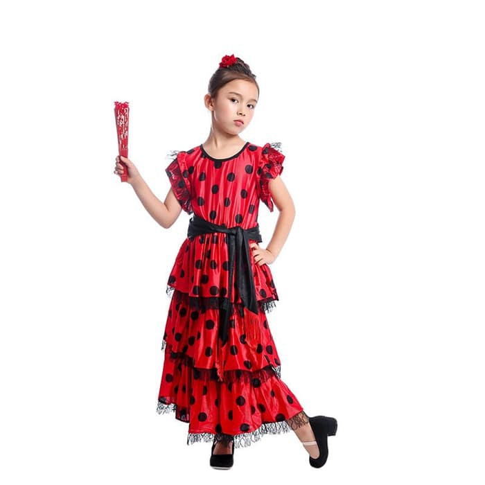 SPAIN Spanish flamenco COSTUME kostum anak negara spanyol halloween