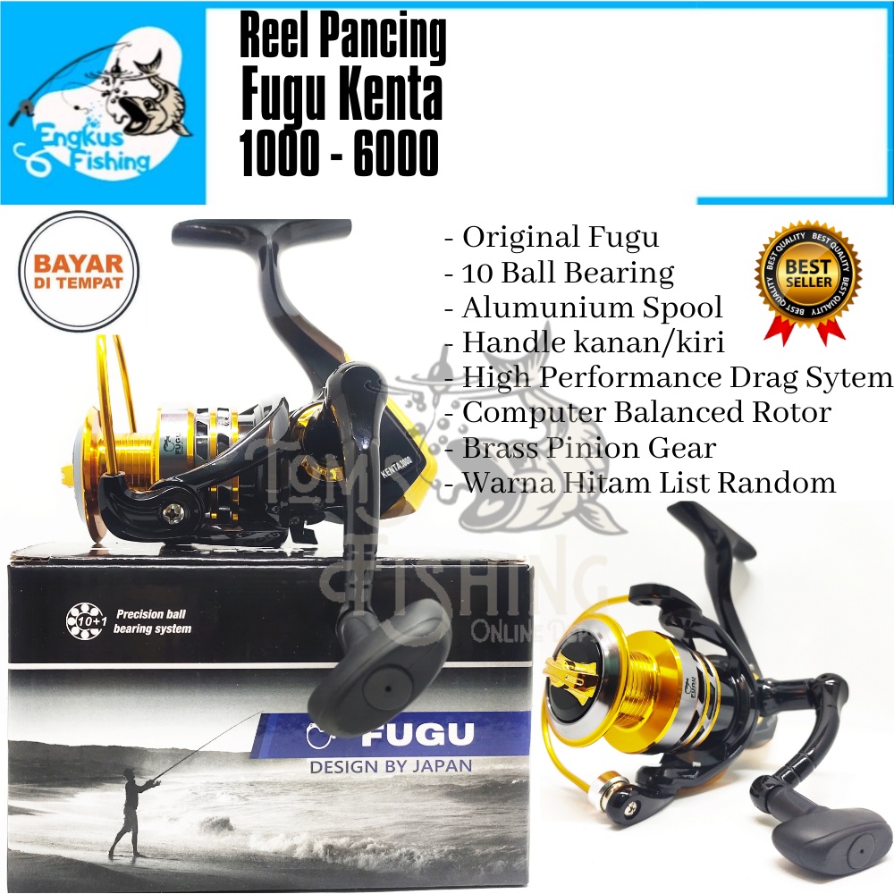 Reel Pancing Fugu Kenta 2000,3000 &amp; 6000 (10+1Bearing) Murah - Engkus Fishing