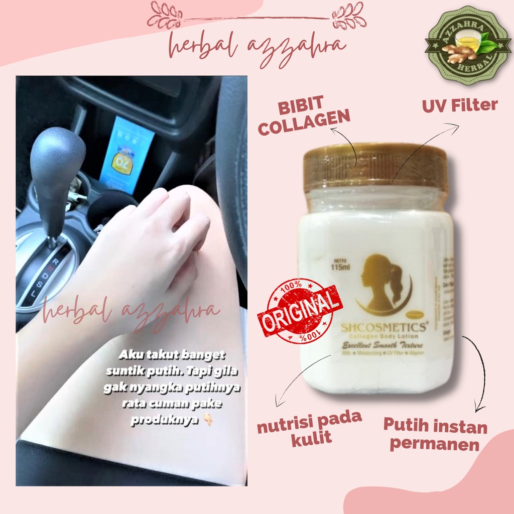 BIBIT COLLAGEN SH COSMETICS ORIGINAL BPOM 115ML LOTION PEMUTIH TUBUH INSTAN / Pemutih Wajah PRIA permanen tanpa efek samping Ampuh Cream The Men Original / pemutih wajah SABUN PEMUTIH KULIT PERMANEN PRIA &amp; WANITA