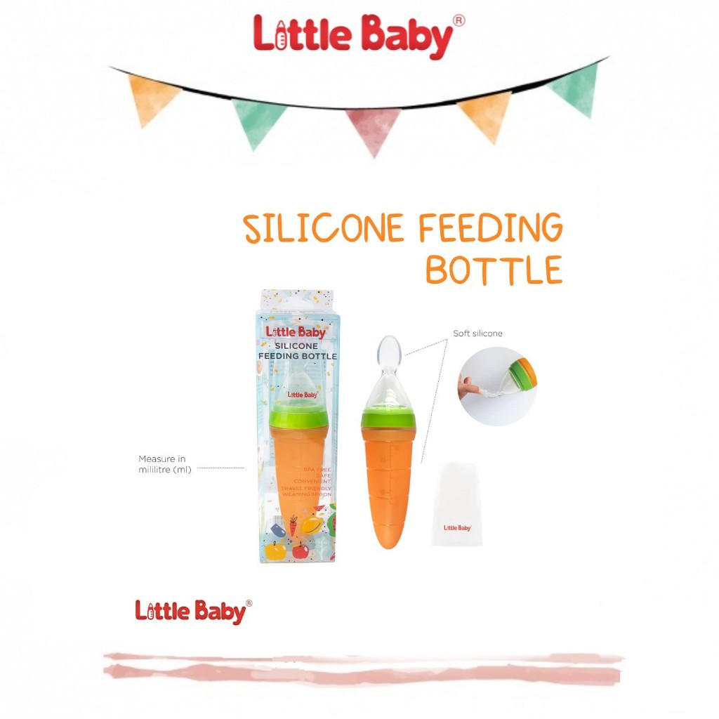 Little Baby Silicone Feeding Bottle Botol Sendok